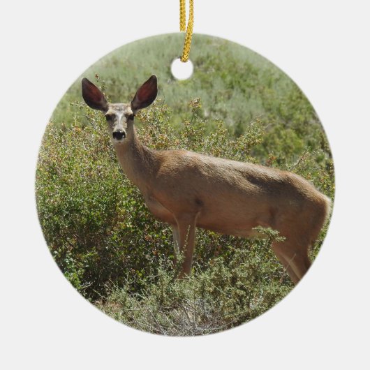 Wildlife ornament, muilezelherten, moer, natuur, d keramisch ornament (Voorkant)