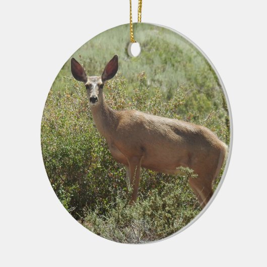 Wildlife ornament, muilezelherten, moer, natuur, d keramisch ornament (Links)