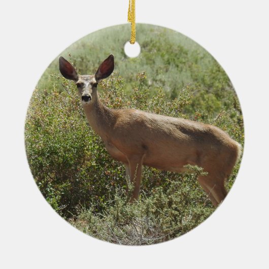 Wildlife ornament, muilezelherten, moer, natuur, d keramisch ornament (Achterkant)