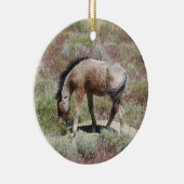 Wildlife ornament, wild paard, wilde dieren, natuu keramisch ornament (Rechts)