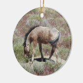 Wildlife ornament, wild paard, wilde dieren, natuu keramisch ornament (Links)