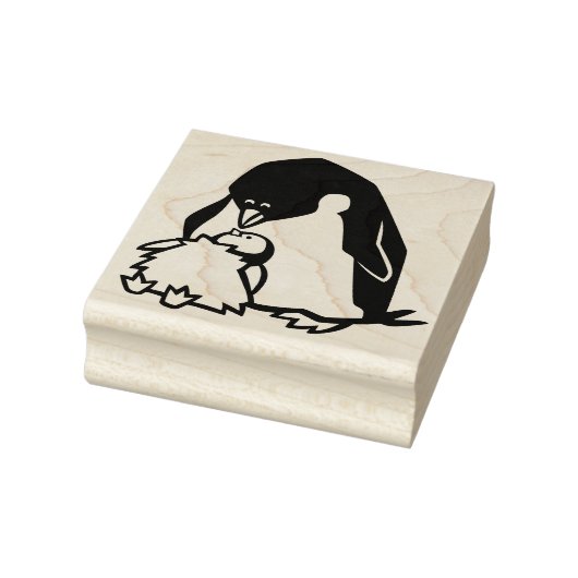 Wildlife Penguin Wood Art Stamp Rubberstempel (Stempel)