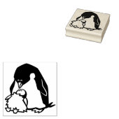 Wildlife Penguin Wood Art Stamp Rubberstempel (Gestempeld)