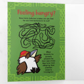 Wildlife Platypus Puzzle Wenskaart Trifold Drieluik Wenskaart (Binnenzijde eerst)