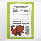 Wildlife Platypus Puzzle Wenskaart Trifold Drieluik Wenskaart (Binnenkant midden)