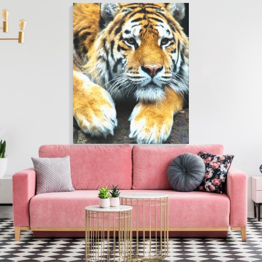 Wildlife Portret van een Tijger Canvas Afdruk (Insitu (Woonkamer))