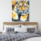 Wildlife Portret van een Tijger Canvas Afdruk (Insitu (Slaapkamer))