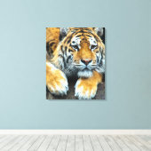 Wildlife Portret van een Tijger Canvas Afdruk (Insitu (Houten vloer))