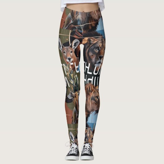 Wildlife Print Leggings (Voorkant)