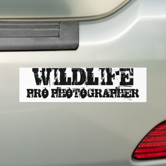 WILDLIFE PRO FOTOGRAPHER Bumpersticker (Op auto)