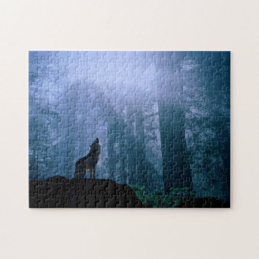 Wildlife Puzzel-Deep Bossen Wolf Legpuzzel (Horizontaal)