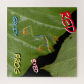 Wildlife Puzzel: Red Eyed Gaudy Frog Jigsaw Puzzel (Horizontaal)