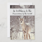 Wildlife Quote Woodland Deer Snow Winter Holiday Feestdagenkaart (Voorkant)