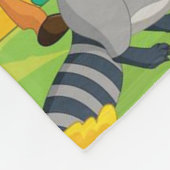 Wildlife Raccoon Chipmunk Rabbit Deer Herfst Lands Fleece Deken (Hoek)