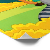 Wildlife Raccoon Chipmunk Rabbit Deer Herfst Lands Poster (Hoek)