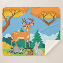 Wildlife Raccoon Chipmunk Rabbit Deer Herfst Lands