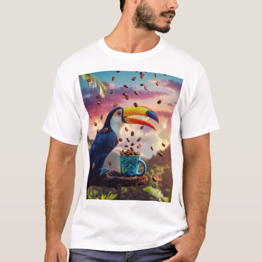 WILDLIFE RAINFOREST TOUCAN T-SHIRT (Voorkant)
