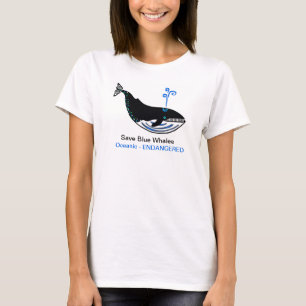 Wildlife - Red Blue WHALES - Dierengrafiek - T-shirt