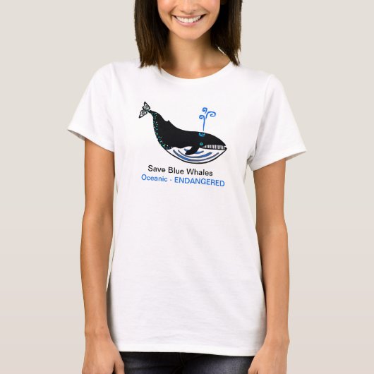 Wildlife - Red Blue WHALES - Dierengrafiek - T-shirt (Voorkant)