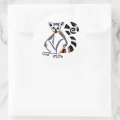 Wildlife -Ring-tailed LEMUR- Madagascar-Primate Ronde Sticker (Tas)