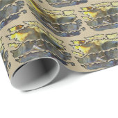 Wildlife Ripped Lion Feast Cadeaupapier (Rol Hoek)