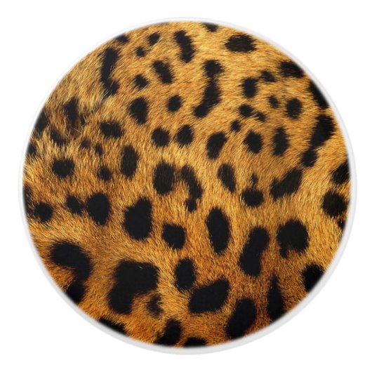 Wildlife Safari Animal Cheetah Leopard Print Keramische Knop (Voorkant)