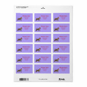 Wildlife Safari Dier Luipaard Santa Hoed Kerstmis Etiket (Full Sheet)