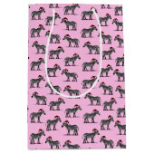 Wildlife Safari Dier Zebra Santa Hoed Kerstmis Medium Cadeauzakje (Voorkant)