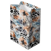 Wildlife Safari Dieren Bont Prints Patronen Medium Cadeauzakje (Achterkant Gekanteld)