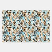 Wildlife Safari Furs Prints Patronen Exotisch Oerw Inpakpapier Vel (Voorkant 2)