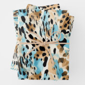 Wildlife Safari Furs Prints Patronen Exotisch Oerw Inpakpapier Vel (In situ)