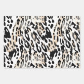 Wildlife Safari Furs Prints Patronen Exotisch Oerw Inpakpapier Vel (Voorkant)