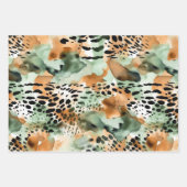Wildlife Safari Furs Prints Patronen Exotisch Oerw Inpakpapier Vel (Voorkant 3)