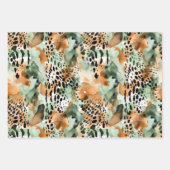 Wildlife Safari Furs Prints Patronen Exotisch Oerw Inpakpapier Vel (Voorkant 2)