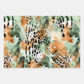 Wildlife Safari Furs Prints Patronen Exotisch Oerw Inpakpapier Vel (Voorkant)