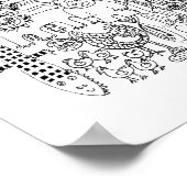 Wildlife Safari Illustratie Poster (Hoek)