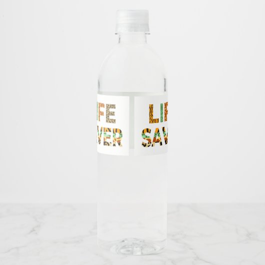 Wildlife Saver Waterfles Etiket (Achterkant)