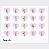 Wildlife - Schattige Ik hou van SEAHORSES - Roze Hart Sticker (Vel)
