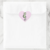 Wildlife - Schattige Ik hou van SEAHORSES - Roze Hart Sticker (Tas)