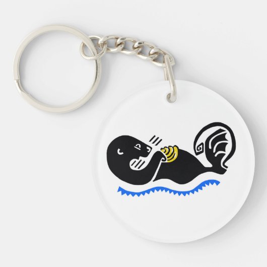 Wildlife - Schattige Zee OTTER - Natuur - Sleutelhanger (Voorkant)