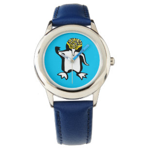 Wildlife - Schattigee PINGUÏN - Natuur - Blauw hor Horloge