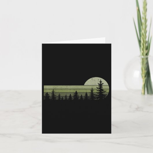 Wildlife Sunset Mountain Forest Trees Hiki Kaart (Voorkant)