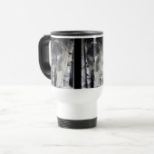 Wildlife Supporter Grijze Wolf in Winterbos Reisbeker (Voorkant links)