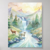 : Wildlife Symphony - Waterverf Harmony Poster (Voorkant)