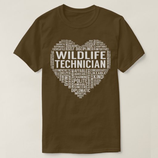 Wildlife Technician Heart T-shirt (Design voorkant)