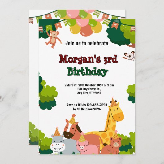 Wildlife thema (Voorkant / Achterkant)