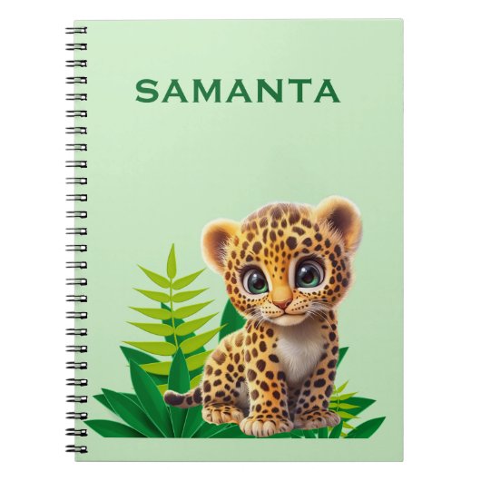 Wildlife Themed Notebook with Name Notitieboek (Voorkant)