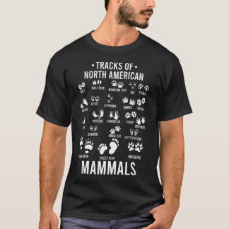 Wildlife Tracks van Noord-Amerikaanse Zoogdieren G T-shirt