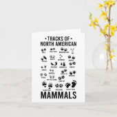 Wildlife tracks van Noord-Amerikaanse zoogdieren - Kaart (Gele Bloem)