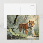 Wildlife Tropisch regenwoud Tijger  Briefkaart (Voorkant / Achterkant)